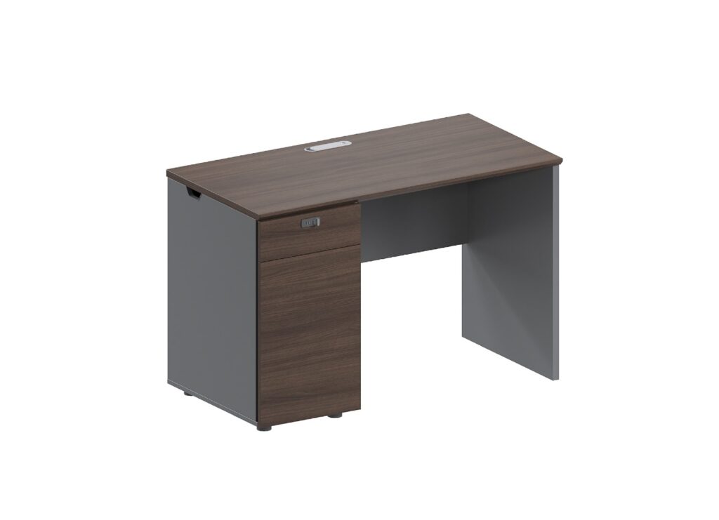Bureau IKONE, Pari Walnut + Dark Grey