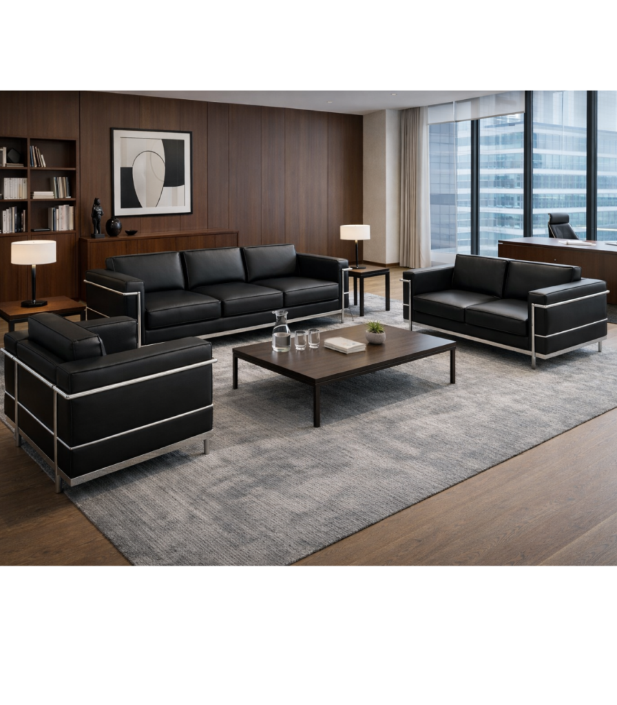 SET CANAPE CORBUSIER 3+2+1 PLACES