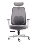 Fauteuil-Ergonomique-DIRECTION-TWINKLE-PRESIDENT-GRIS-BLANC