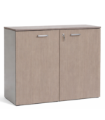 ARMOIRE BASSE EN BOIS A 2 PORTES BATTANTES KAMOS OLUM TUNDRA H 81 CM