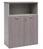 ARMOIRE BASSE EN BOIS A 2 PORTES BATTANTES KAMOS OLUM TUNDRA H_120CM