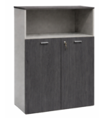 ARMOIRE BASSE EN BOIS A 2 PORTES BATTANTES KAMOS TENEBRA H_120CM