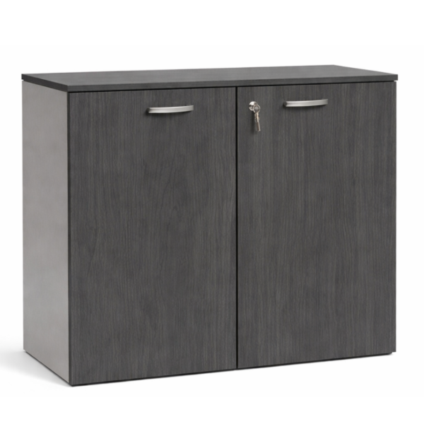 ARMOIRE BASSE EN BOIS A 2 PORTES BATTANTES KAMOS TENEBRA H 81 CM