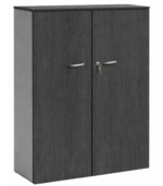 ARMOIRE HAUTE EN BOIS A 2 PORTES BATTANTES KAMOS TENEBRA H 160 CM