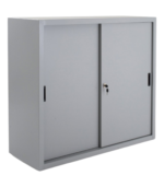 ARMOIRE METALLIQUE BASSE A 2 PORTES COULISSANTES