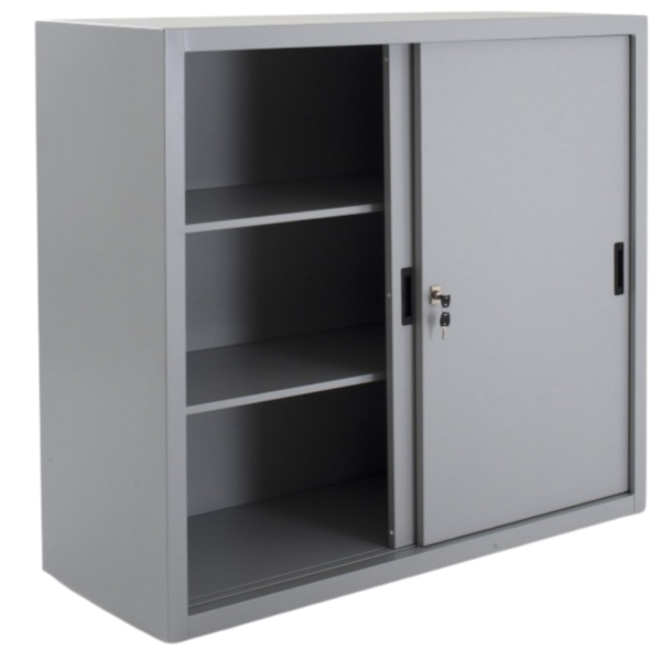 ARMOIRE METALLIQUE BASSE A 2 PORTES COULISSANTES (2)