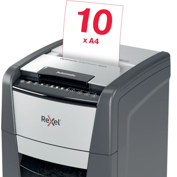 DESTRUCTEUR REXEL OPTIMUM AUTOFEED+ 300X COUPE CROISEE