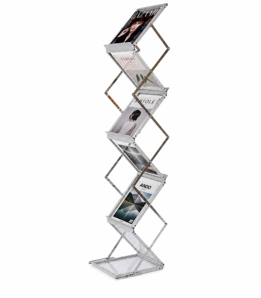 PORTE BROCHURE ZIGZAG A 6 NIVEAUX