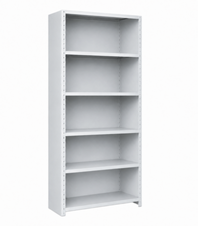 RAYONNAGE METALLIQUE 6 TABLETTES AVEC FOND ET PAROIS